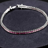 Pink Sapphire Tennis Bracelet