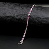 Pink Sapphire Tennis Bracelet