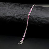 Pink Sapphire Tennis Bracelet