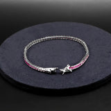 Pink Sapphire Tennis Bracelet