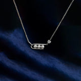 Pea Pod 925 Silver Pendant with Pearls and Heart CZ Accent