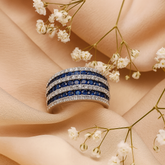 Sapphire Prestige Row Channel Ring