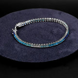 Blue Sapphire Gradient Tennis Bracelet