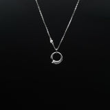 925 Silver Crescent Charm Pendant Necklace – Minimal Glow