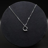 925 Silver Crescent Charm Pendant Necklace – Minimal Glow