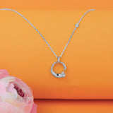 925 Silver Crescent Charm Pendant Necklace – Minimal Glow