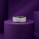 White Criss Cross Ring