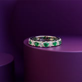 Emerald Eternity Ring Band