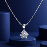 White Stone Floral Pendant