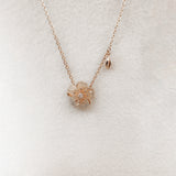 Mother-of-Pearl Blossom 925 Silver Chain Pendant