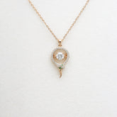 Elegant Bloom Halo 925 Silver Chain Pendant