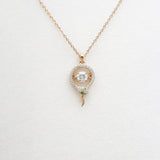 Elegant Bloom Halo 925 Silver Chain Pendant