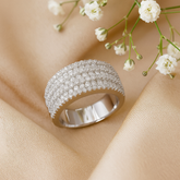 White Prestige Row Channel Ring