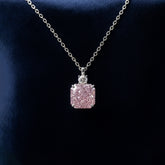 Blush Radiance Solitaire 925 Silver Chain Pendant