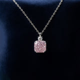 Blush Radiance Solitaire 925 Silver Chain Pendant