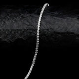 Round Brilliant Cut White CZ Tennis Bracelet