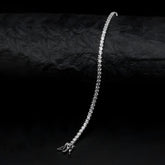 Round Brilliant Cut White CZ Tennis Bracelet
