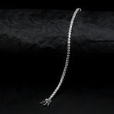 Round Brilliant Cut White CZ Tennis Bracelet
