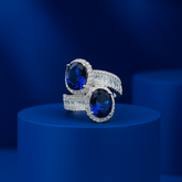 Sapphire Toi et Moi Ring