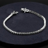 Round Brilliant Cut White CZ Tennis Bracelet