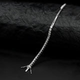 Silver Bar Design White CZ Tennis Bracelet