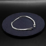 Silver Bar Design White CZ Tennis Bracelet