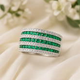 Emerald Prestige Row Channel Ring