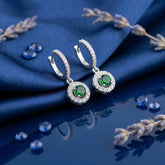 Emerald Celestia Halo Earrings