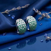 Emerald Gradient Pavé Dome Earring
