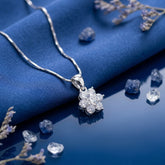 White Stone Floral Pendant
