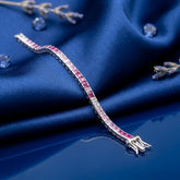 Pink Sapphire Tennis Bracelet
