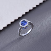 Midnight Bloom Halo Ring