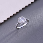 Radiant Bloom Halo Ring