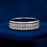 Cushion Cut White Band