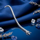 Round Cut White CZ Tennis Bracelet