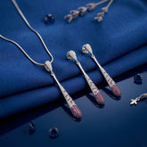 Ruby Teardrop Elegance Set
