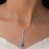 Sapphire Teardrop Pendant