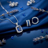 Sapphire Princess Halo Elegance Set