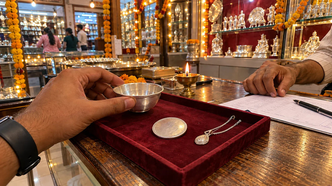Buying Silver on Dhanteras 2026: Is Silver Jewellery as Auspicious as Coins and Utensils?
