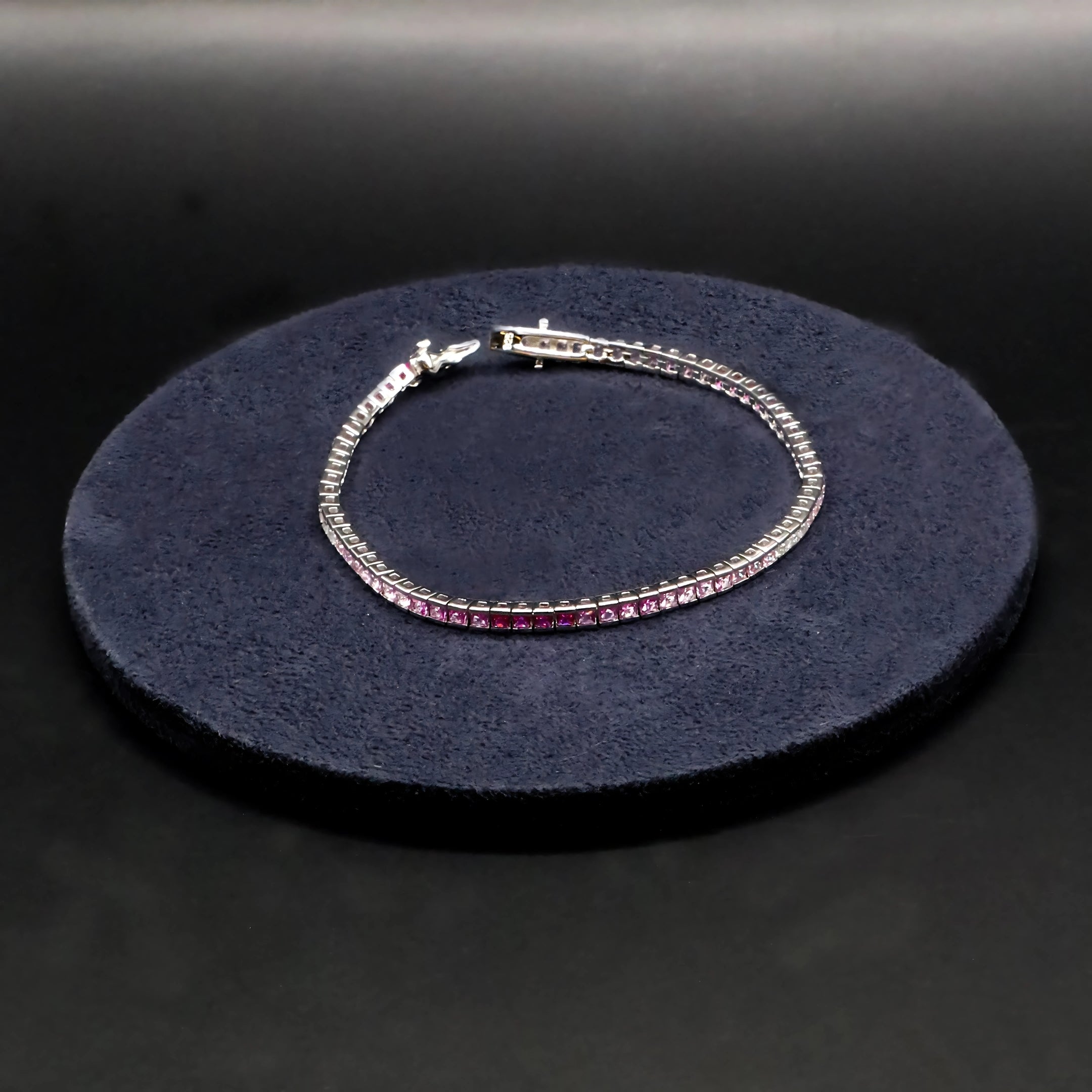 Pink Sapphire Tennis Bracelet