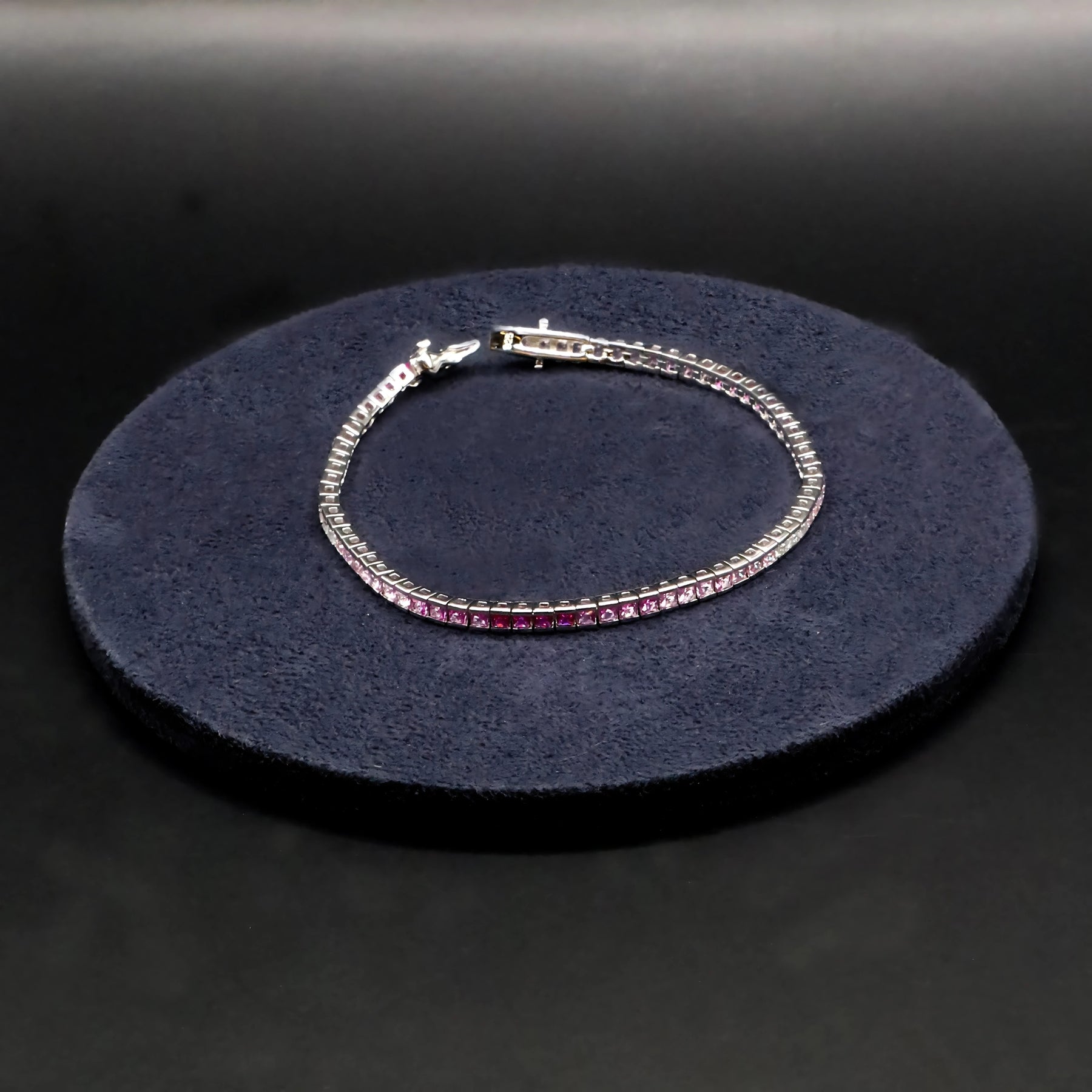 Pink Sapphire Tennis Bracelet