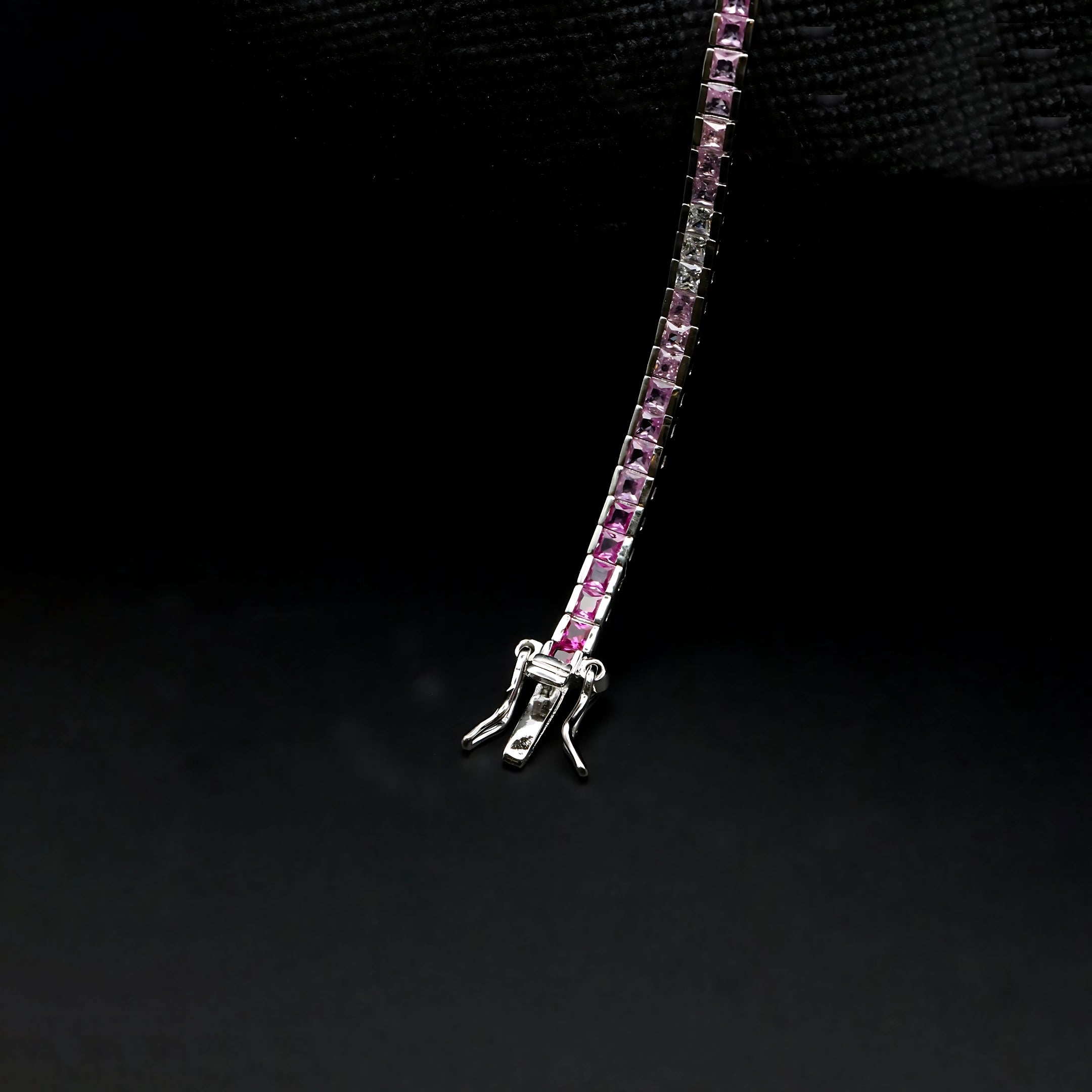 Pink Sapphire Tennis Bracelet