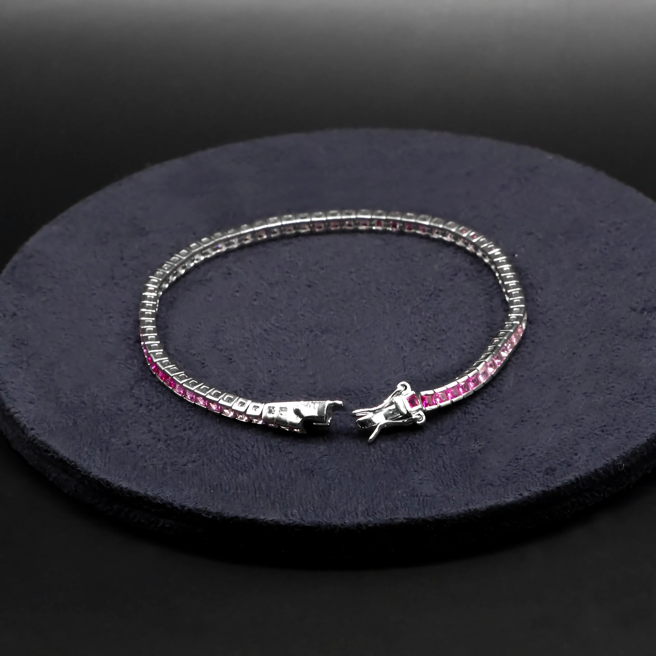 Pink Sapphire Tennis Bracelet