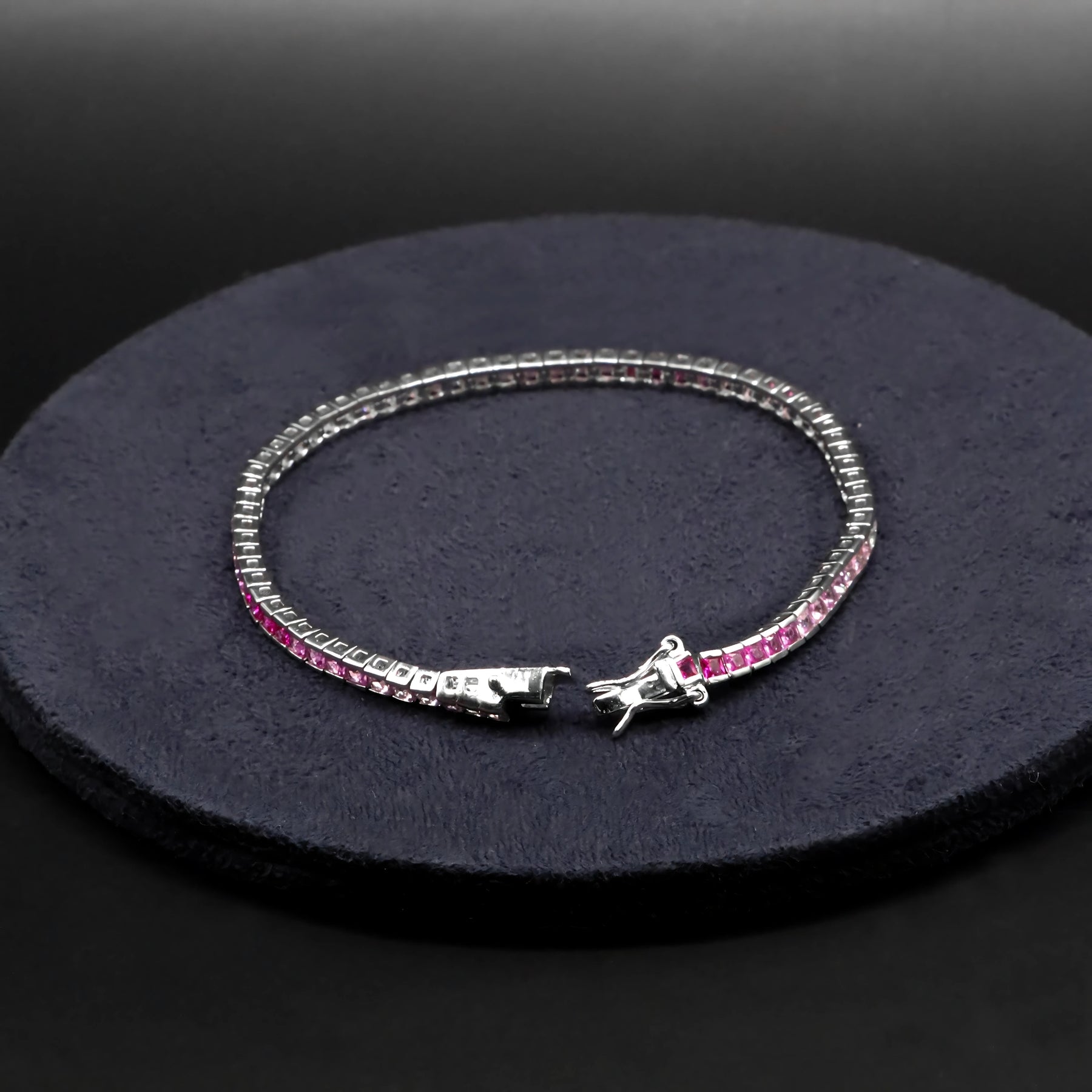 Pink Sapphire Tennis Bracelet