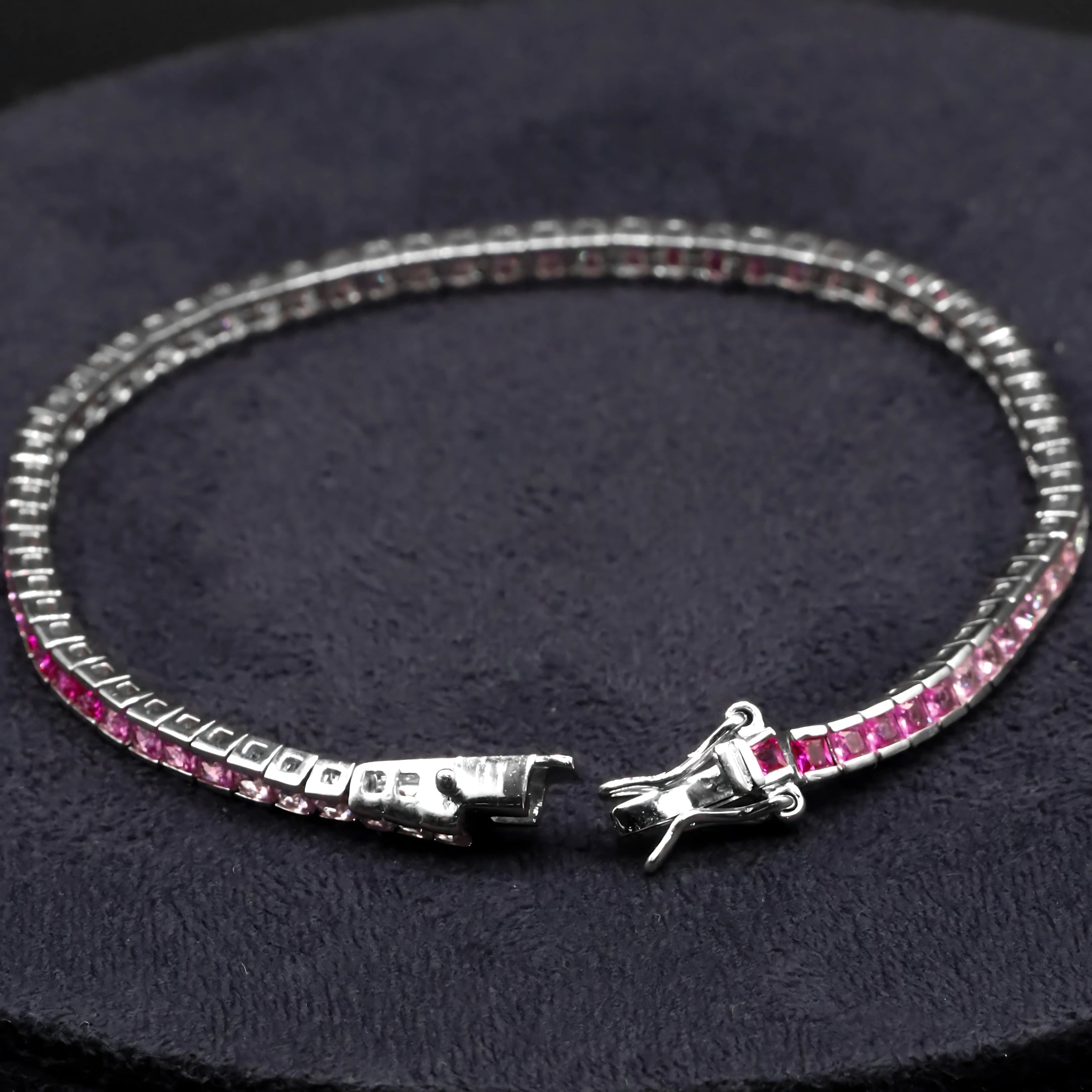 Pink Sapphire Tennis Bracelet