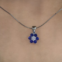 Sapphire Floral Pendant