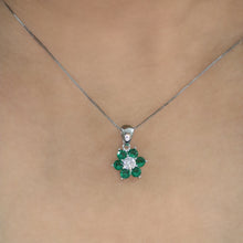 Emerald Floral Pendant