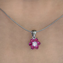 Ruby Floral Pendant