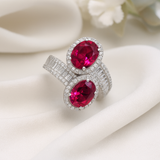 Ruby Toi et Moi Ring