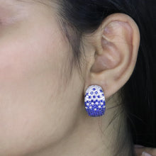 Sapphire Gradient Pavé Dome Earring